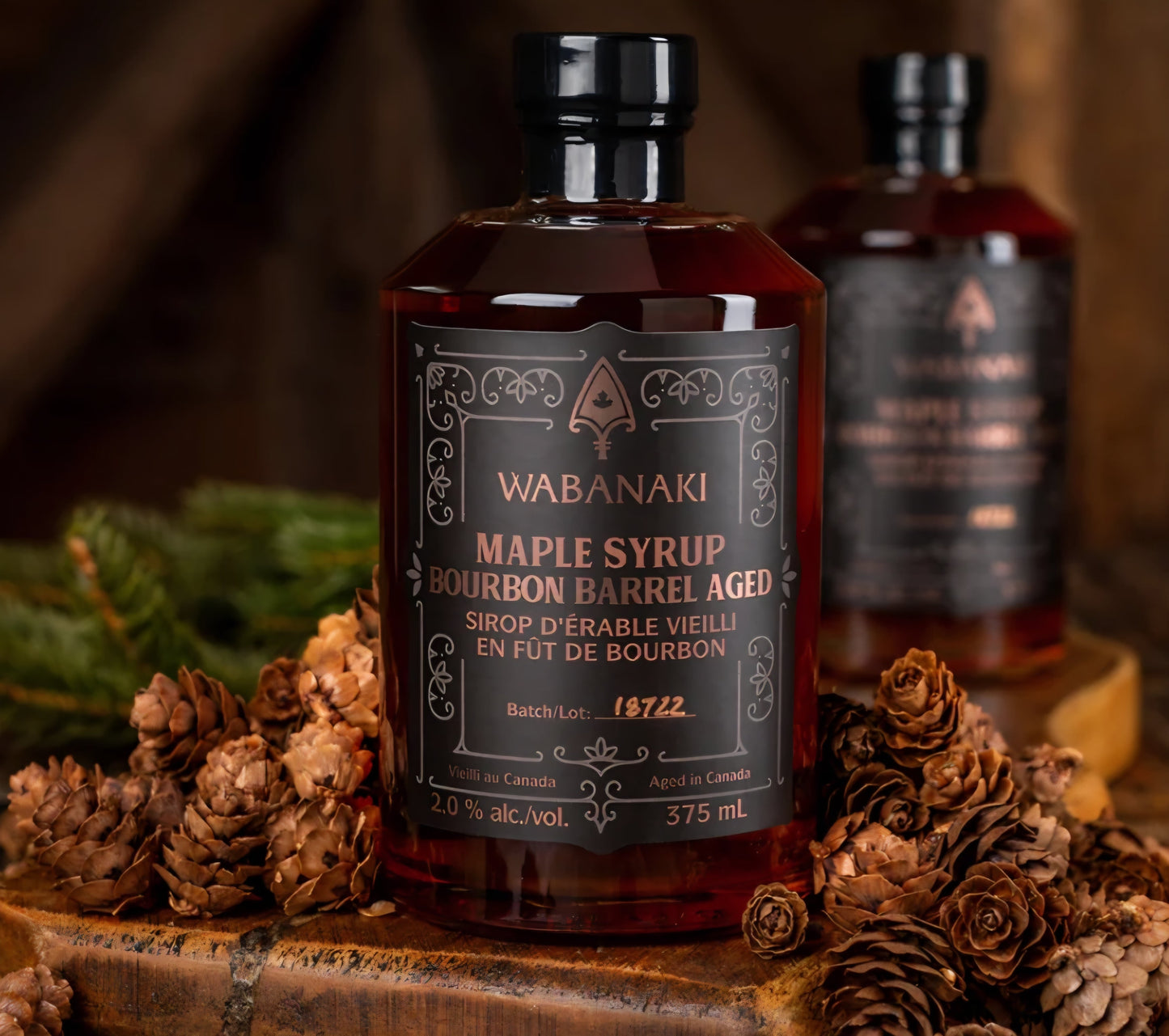 Wabanaki Barrel Aged Bourbon Maple Syrup 375ml Wabanaki