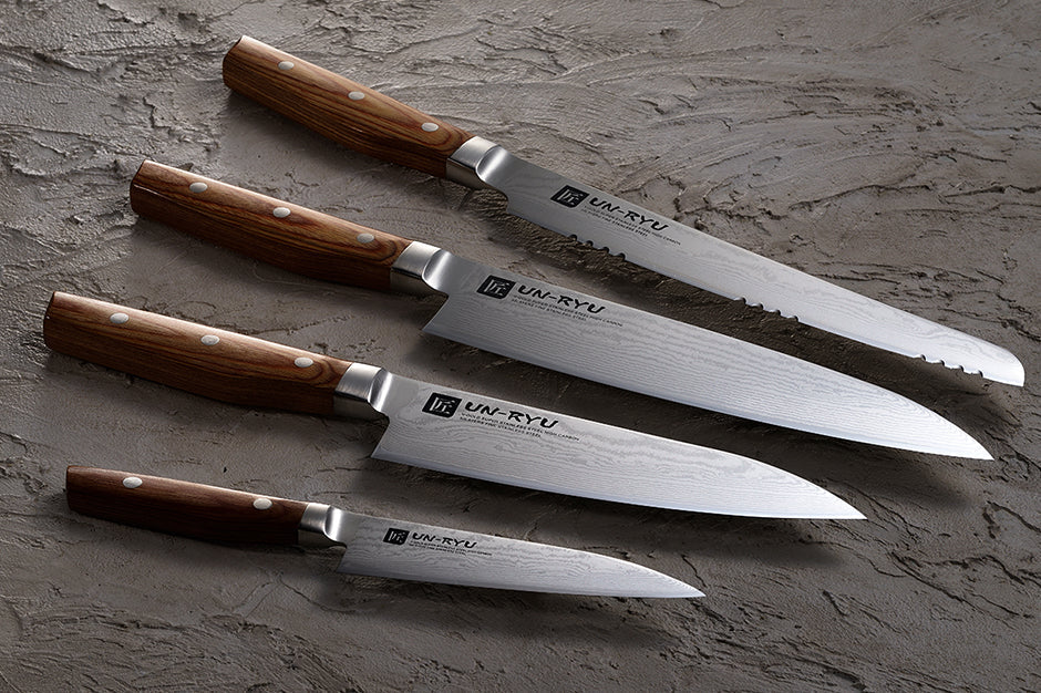 Un‑Ryu VG‑10 33‑Layer 170 mm Santoku Knife Ginza Steel