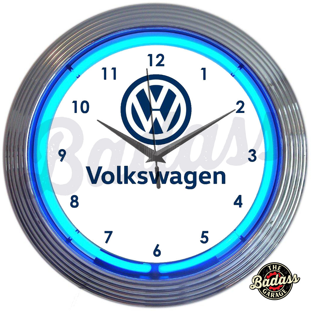 Volkswagen Neon Clock Badass Garage