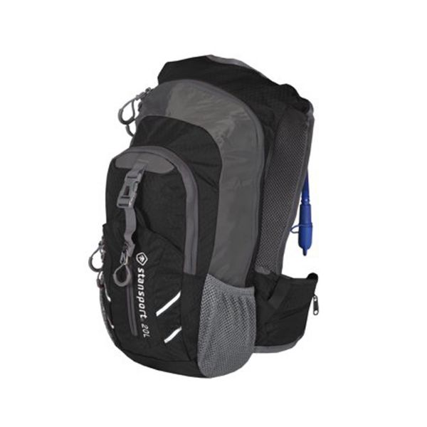 Stansport Packs - Daypack With Water Bladder - 20 Liter - Black cariboo