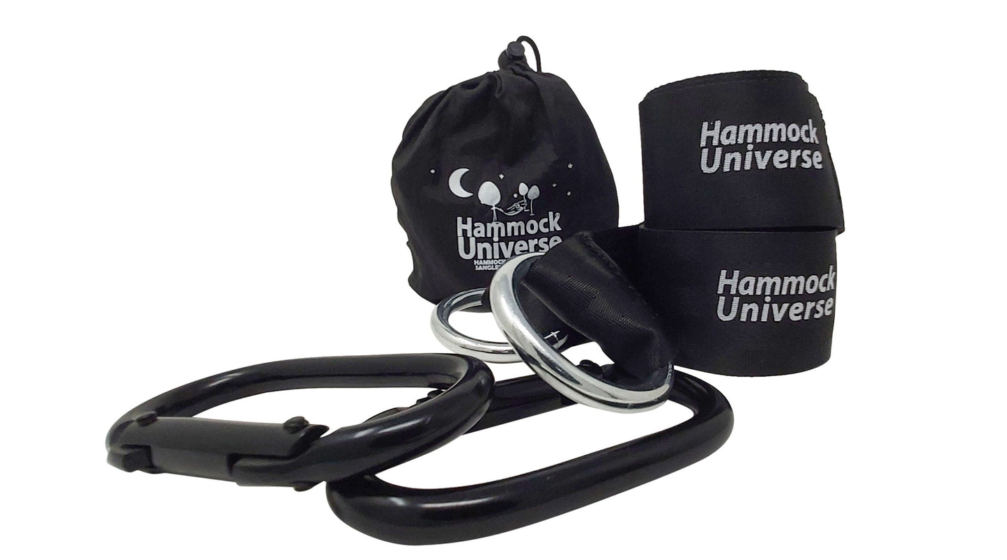 Eco-Friendly Hammock Tree Straps with Heavy Duty Carabiners Hammock Universe Canada