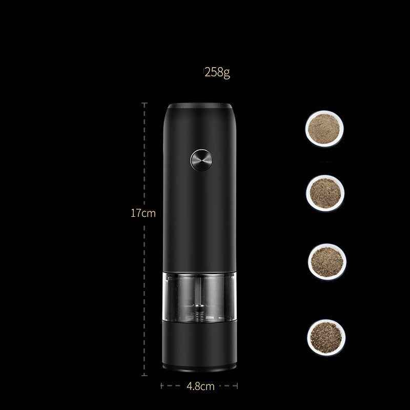Electric Pepper Grinder – USB Rechargeable Ceramic Spice Mill with 6-Level Coarseness
