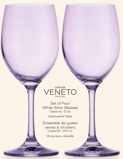 Set of Four Veneto White Wine Glasses