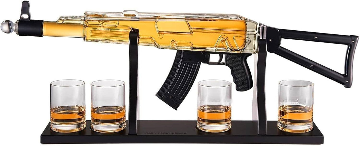 AK47 Gun Decanter Set | 710 ml | 4, 10.5oz
