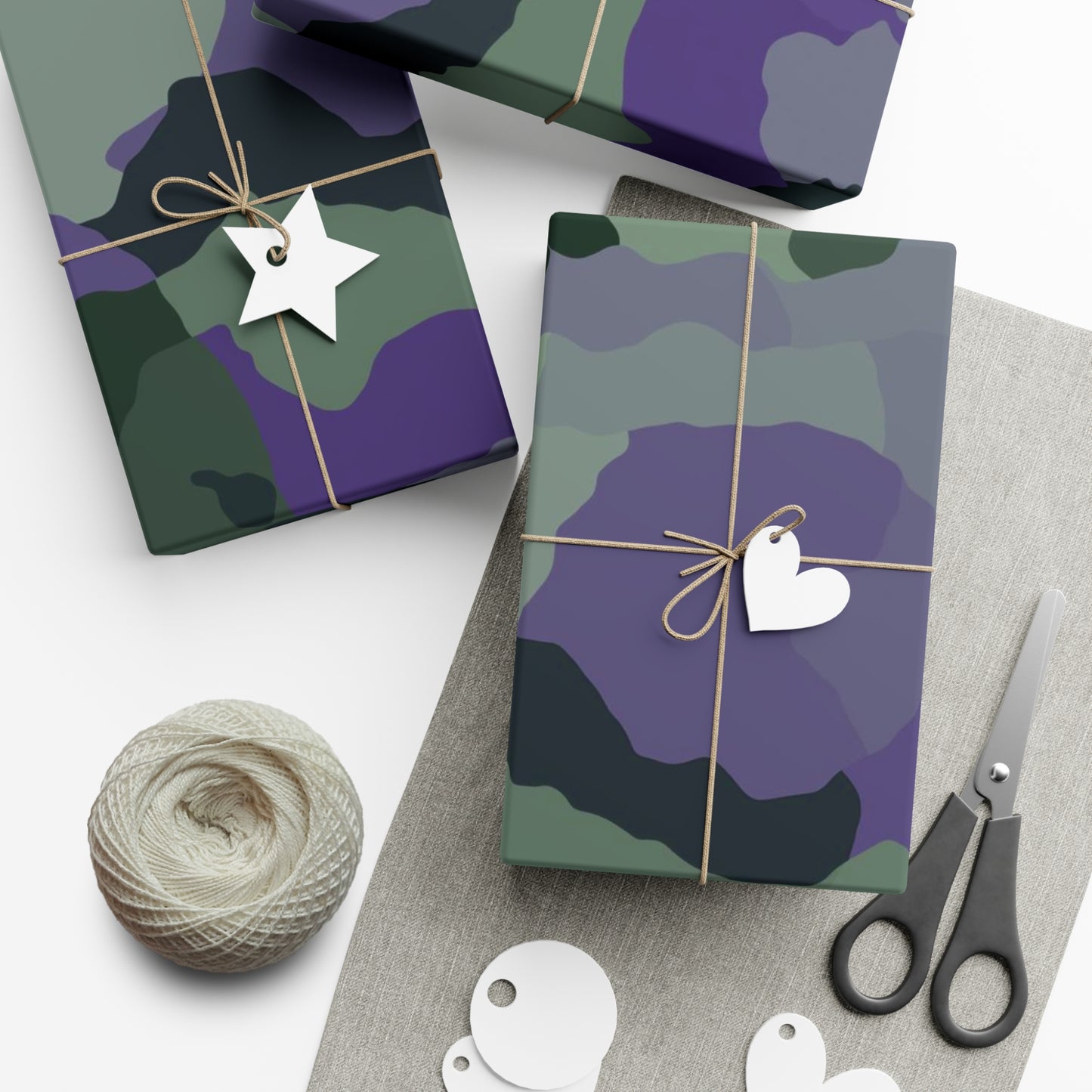 Purple Camo Gift Wrap Papers