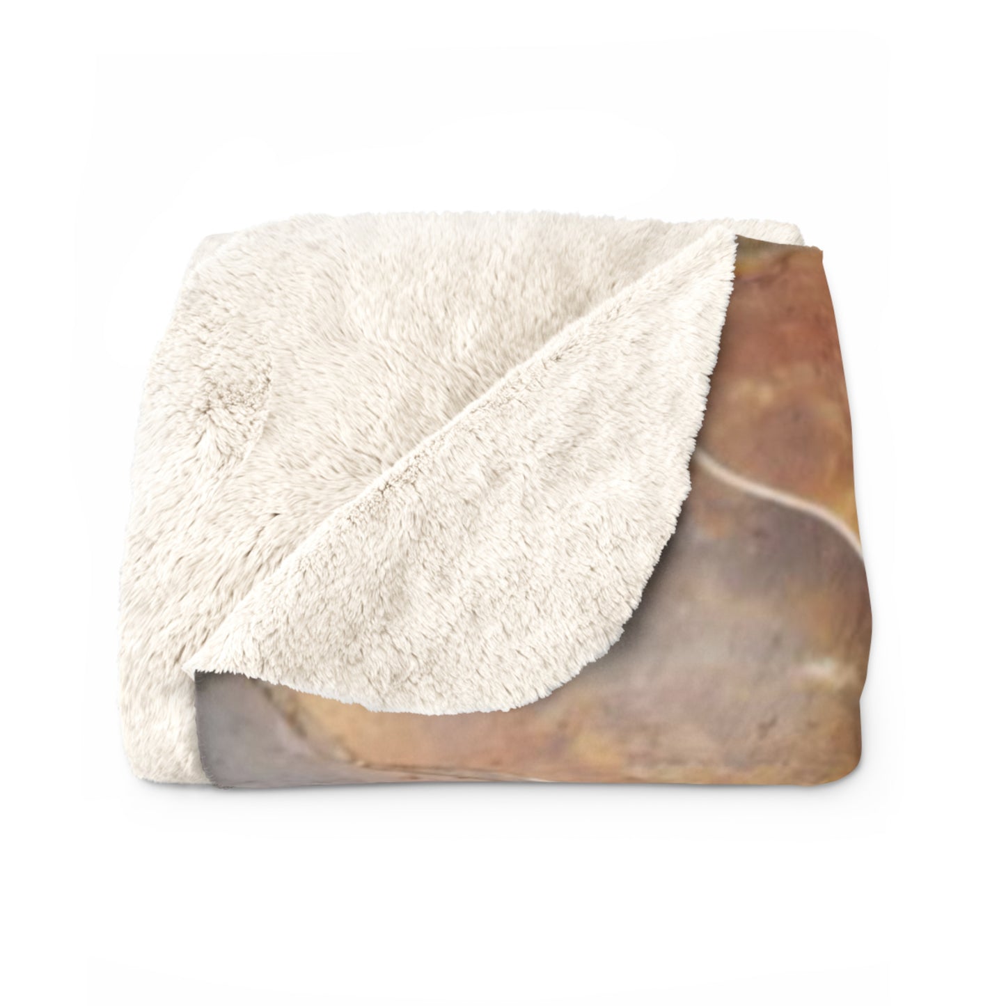 Ammonite Fossil Sherpa Fleece Blanket