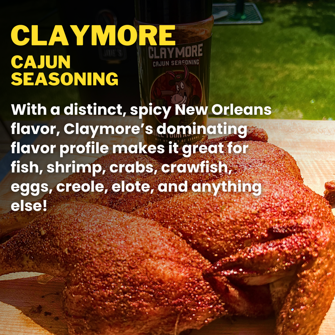 Claymore Cajun Seasoning™ – Bold Flavor for Every Dish Grill Your Ass Off - Spices, Rubs, Seasonings, Sauces, Jerky