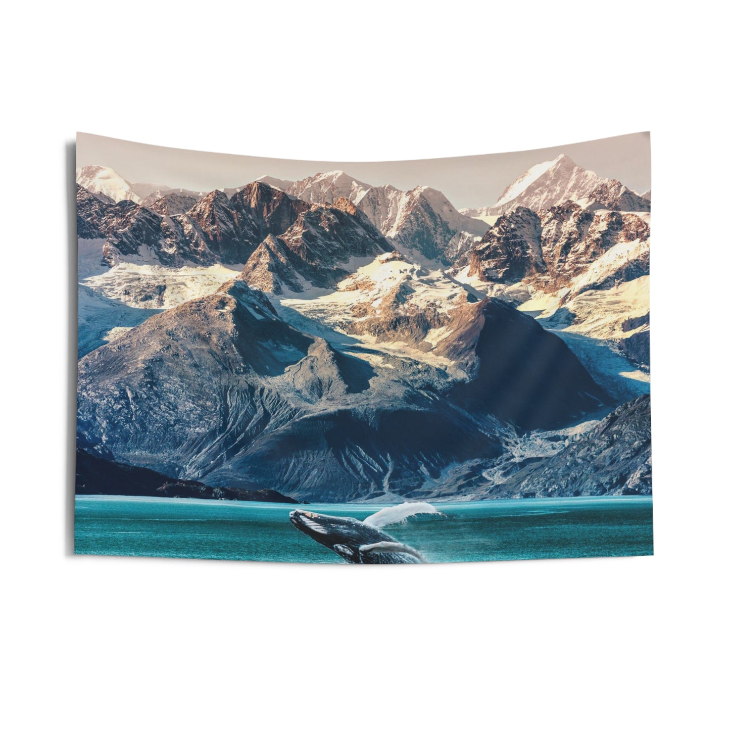 Whale watching Mountains Indoor Wall Tapestries