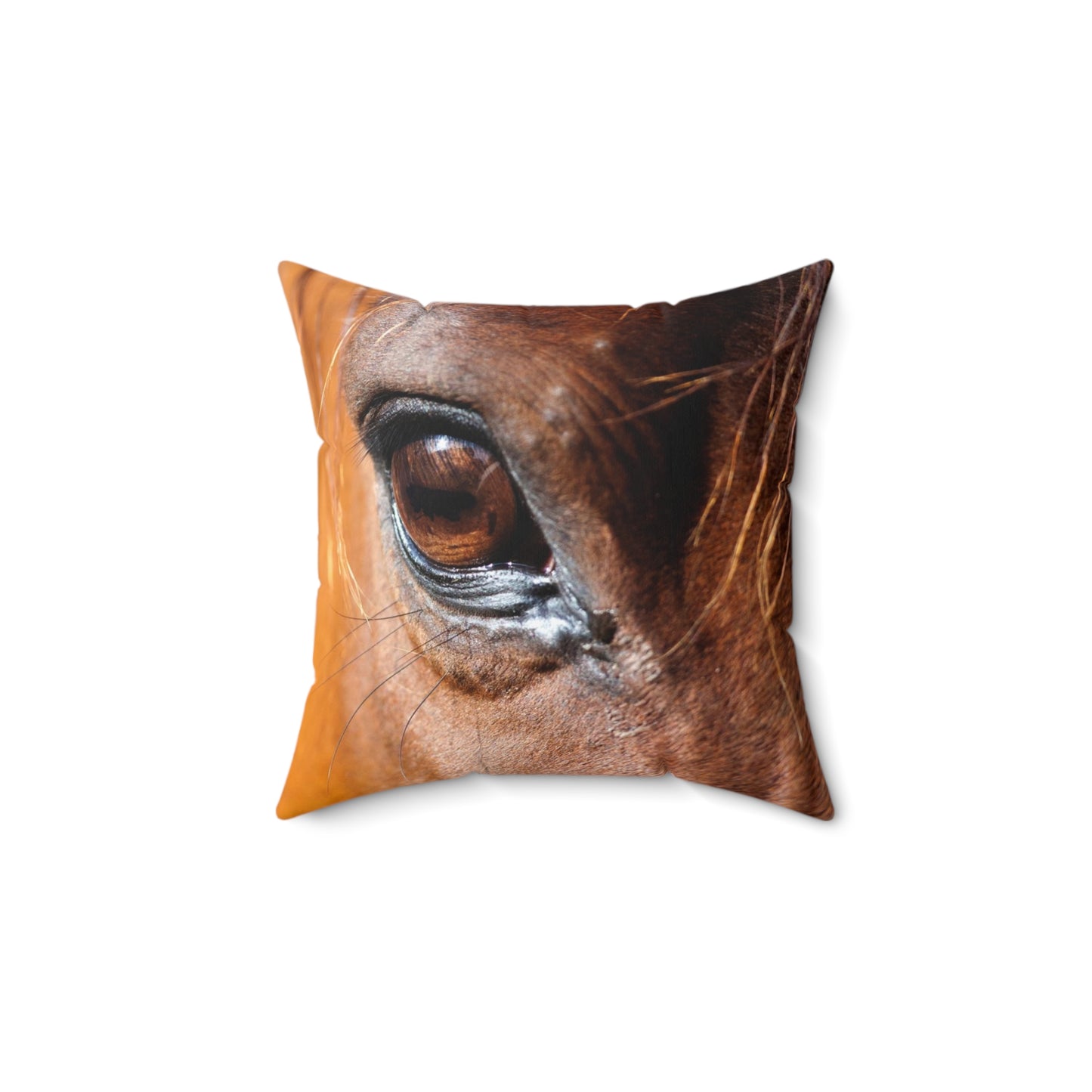 Horse close up Spun Polyester Square Pillow