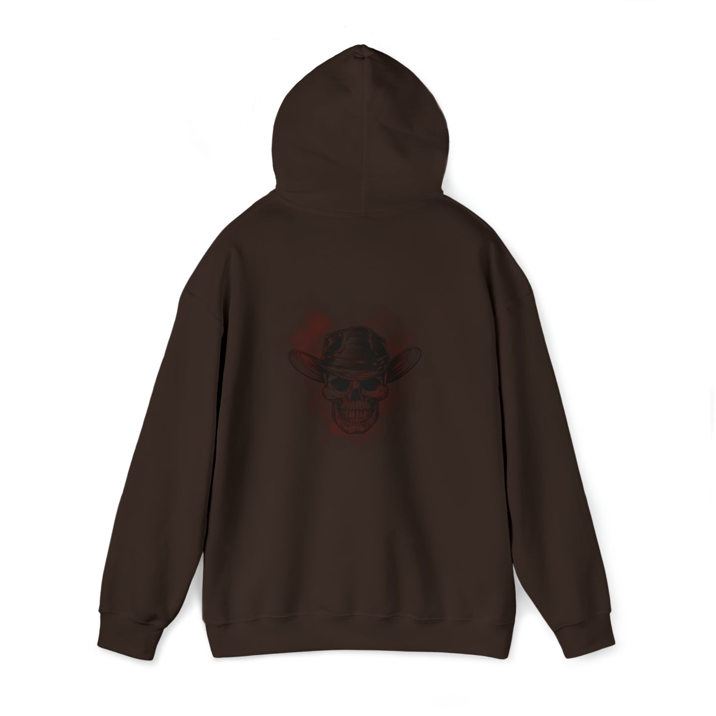 Red Silhouette Cowboy Smoke - Unisex Heavy Blend™ Hooded Sweatshirt