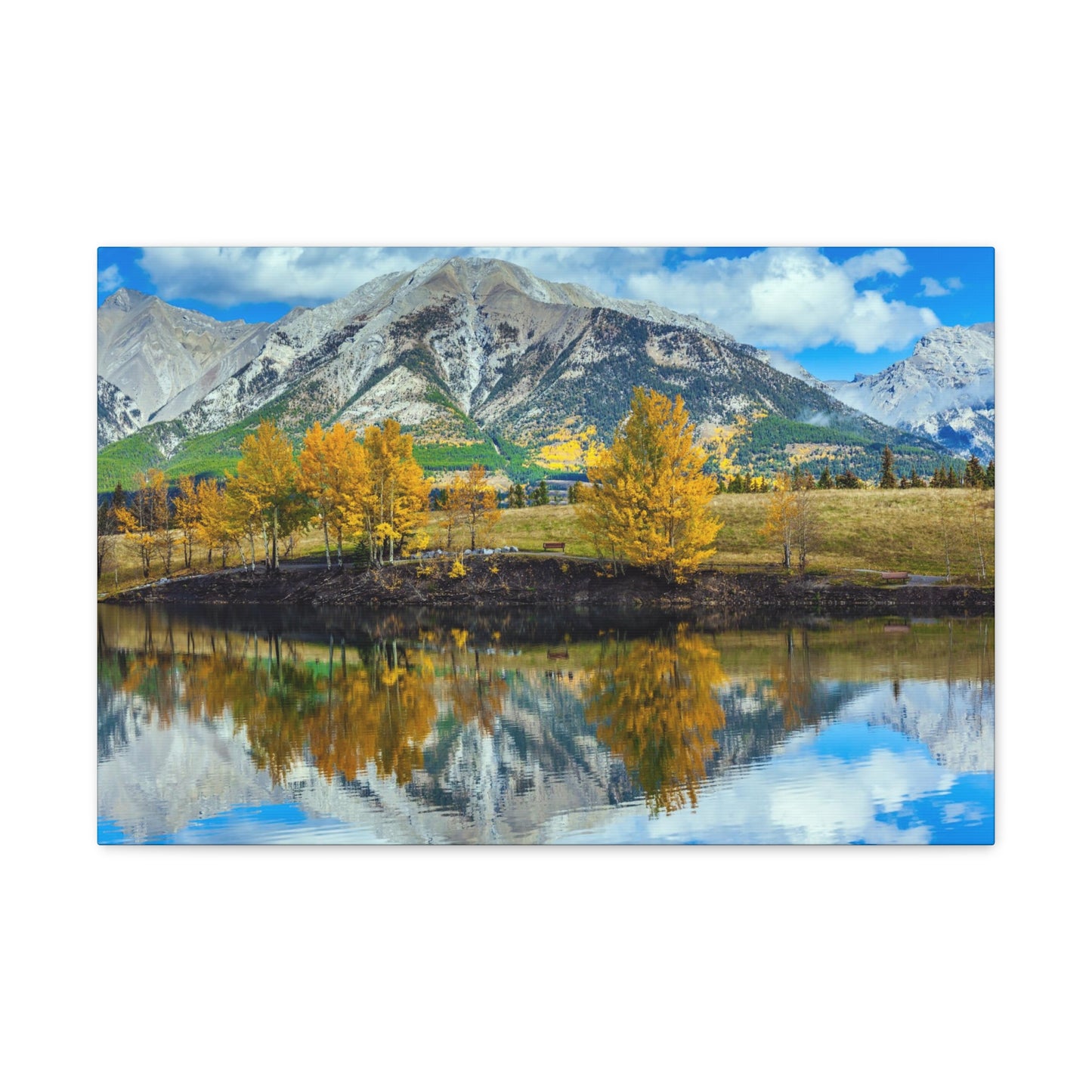 Three Sisters Canmore, Alberta in the Fall Canvas Gallery Wraps