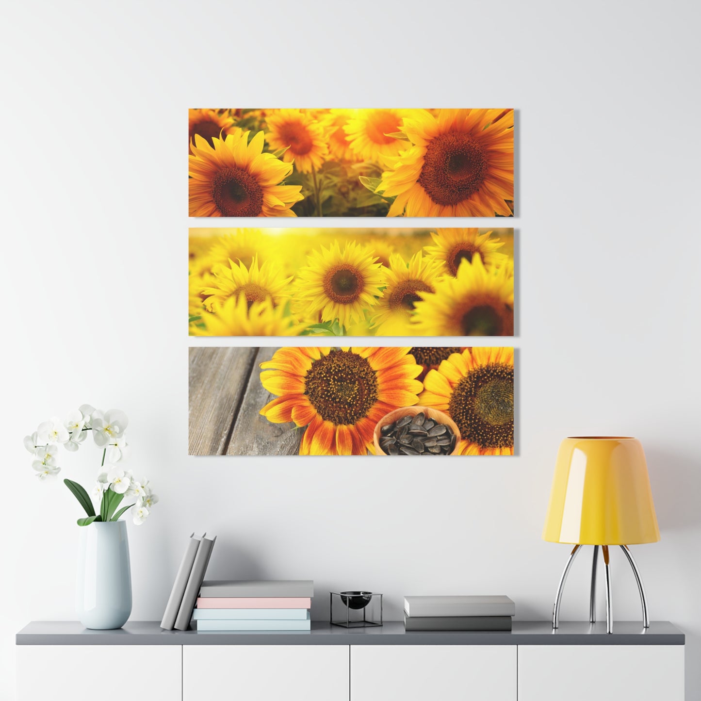 Sunflowers Acrylic Prints (Triptych)