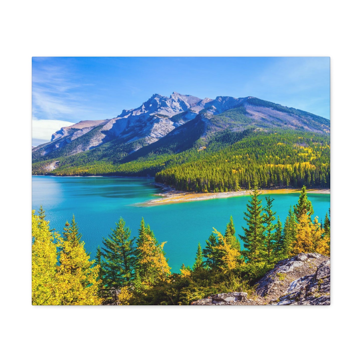 Lake Minnewanka Alberta Canadian Rocky Series - Canvas