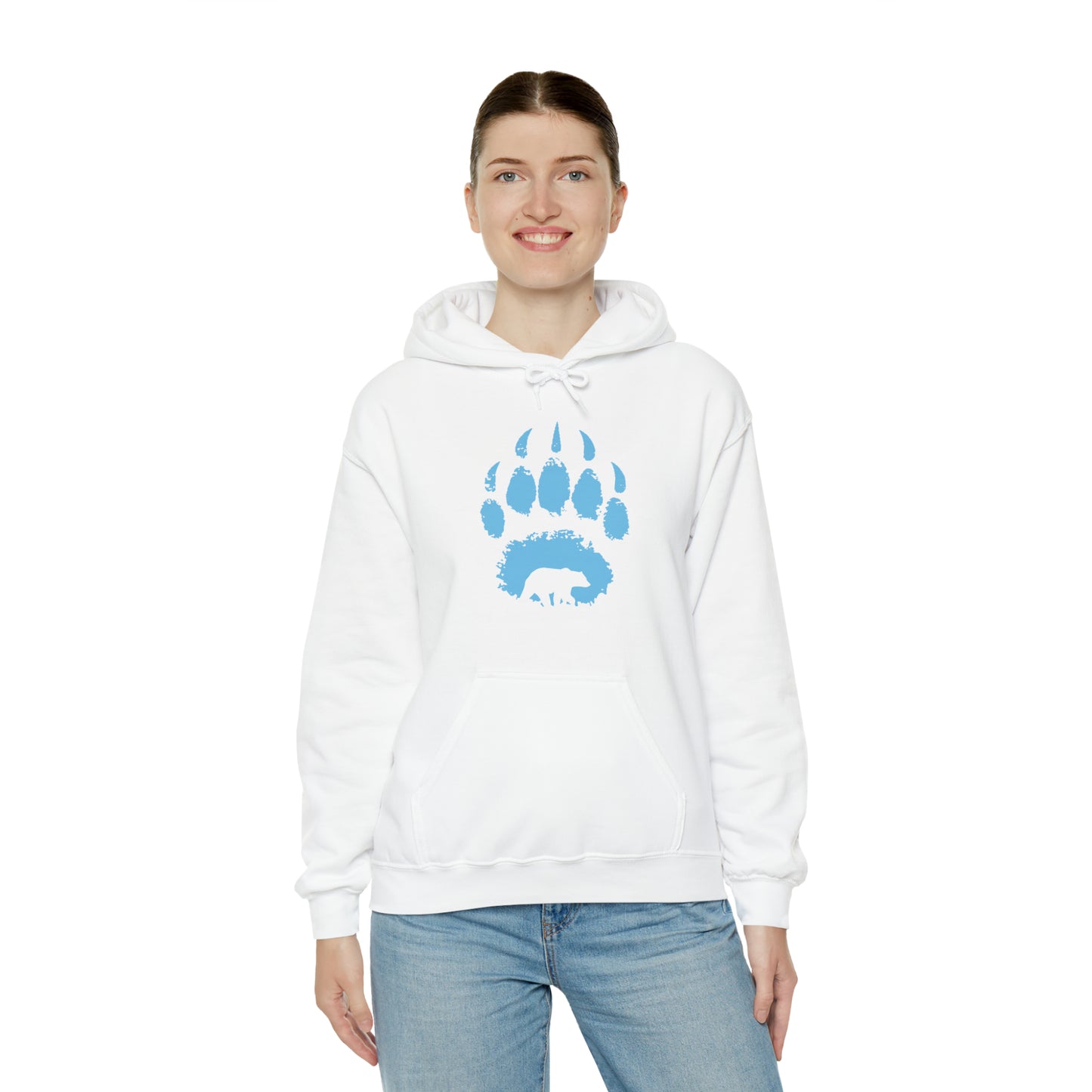 Bear paw blue - Unisex Heavy Blend™ Hooded Sweatshirt