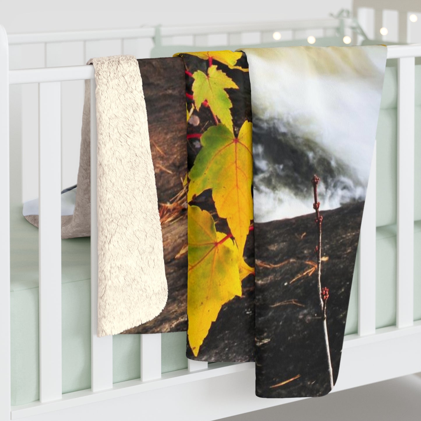 Fall Season Sherpa Fleece Blanket