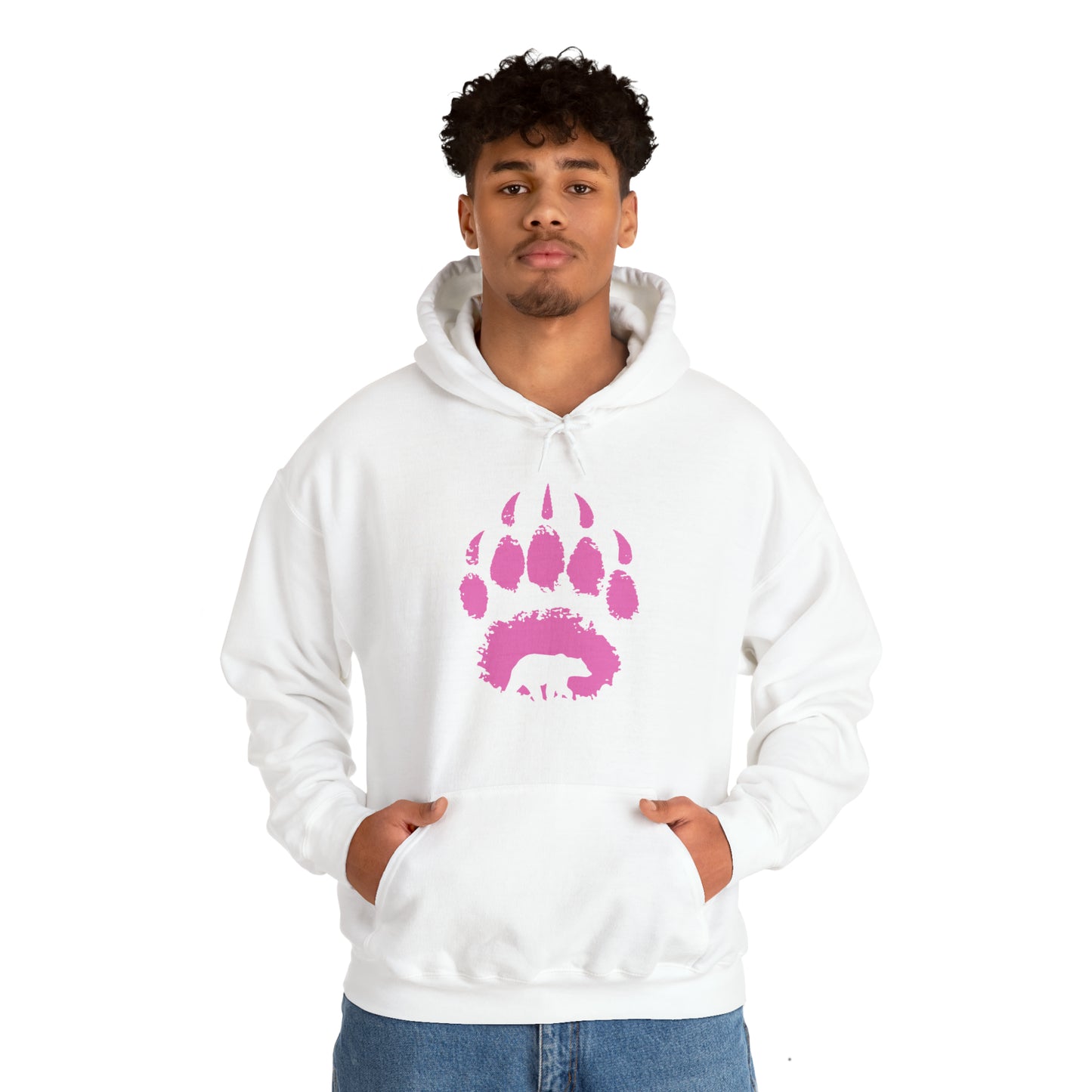 Bear paw pink - Unisex Heavy Blend™ Hooded Sweatshirt