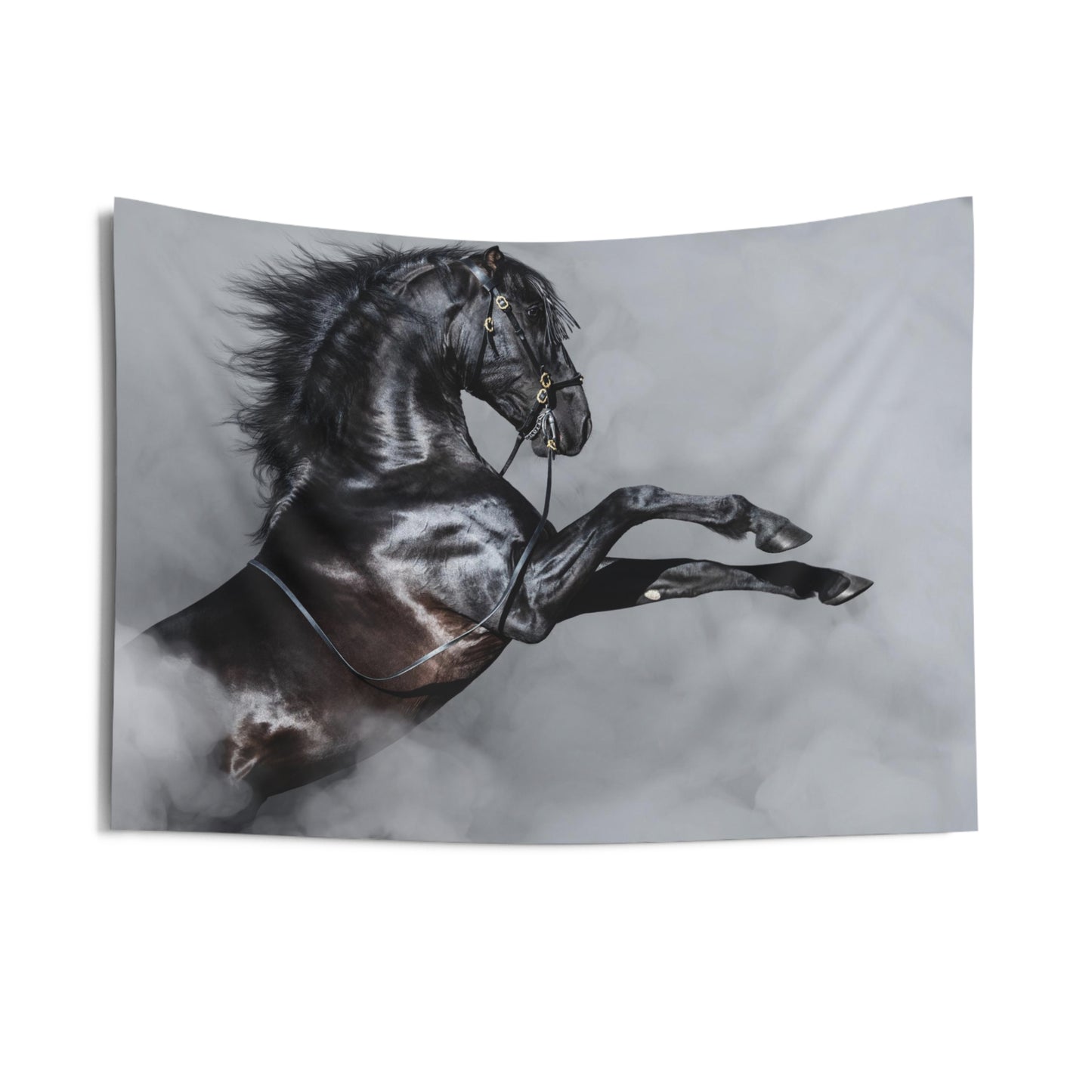 Smokey Black Stallion Indoor Wall Tapestries