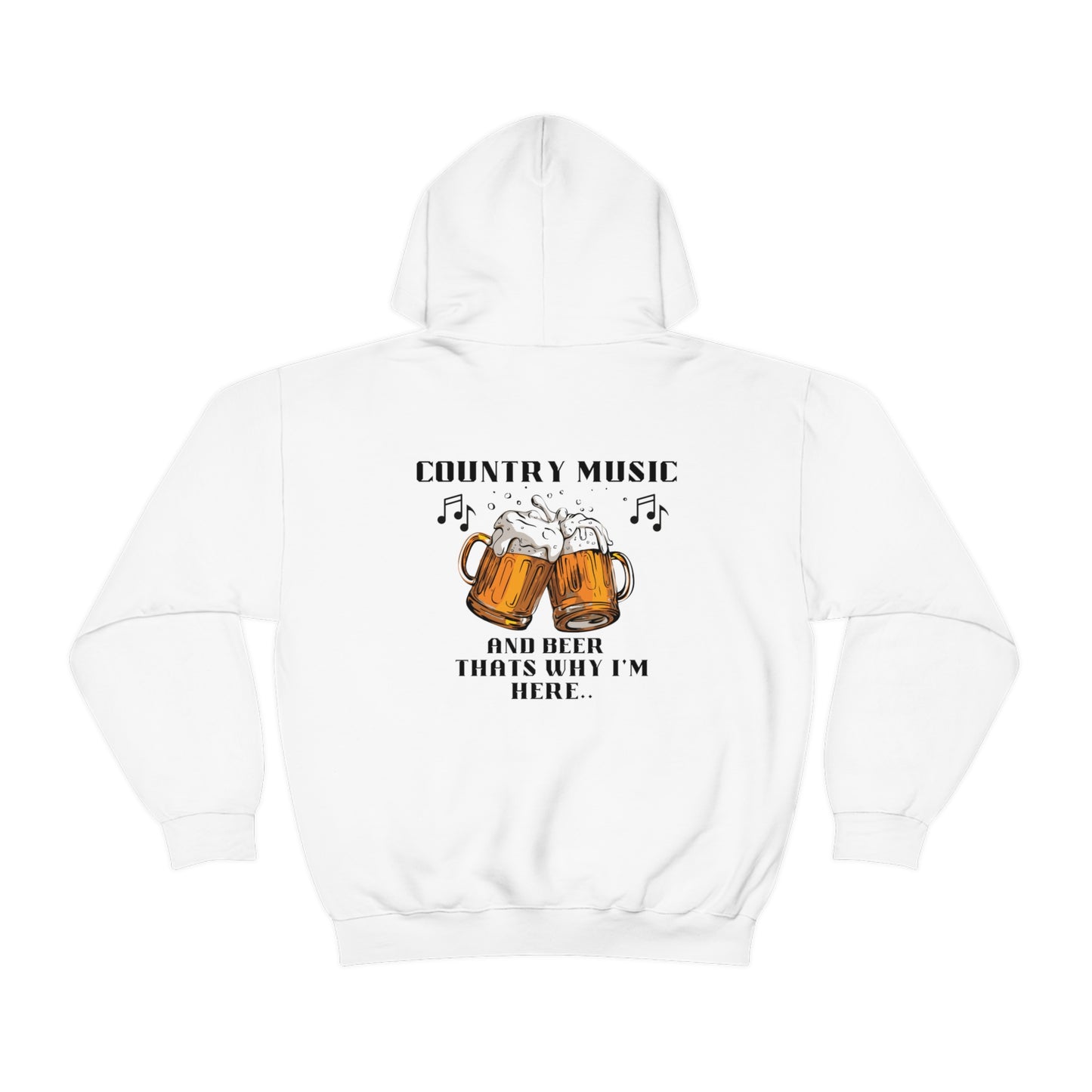 Unisex Heavy Blend™ Hooded Sweatshirt - Country music and beer, thats why I'm here