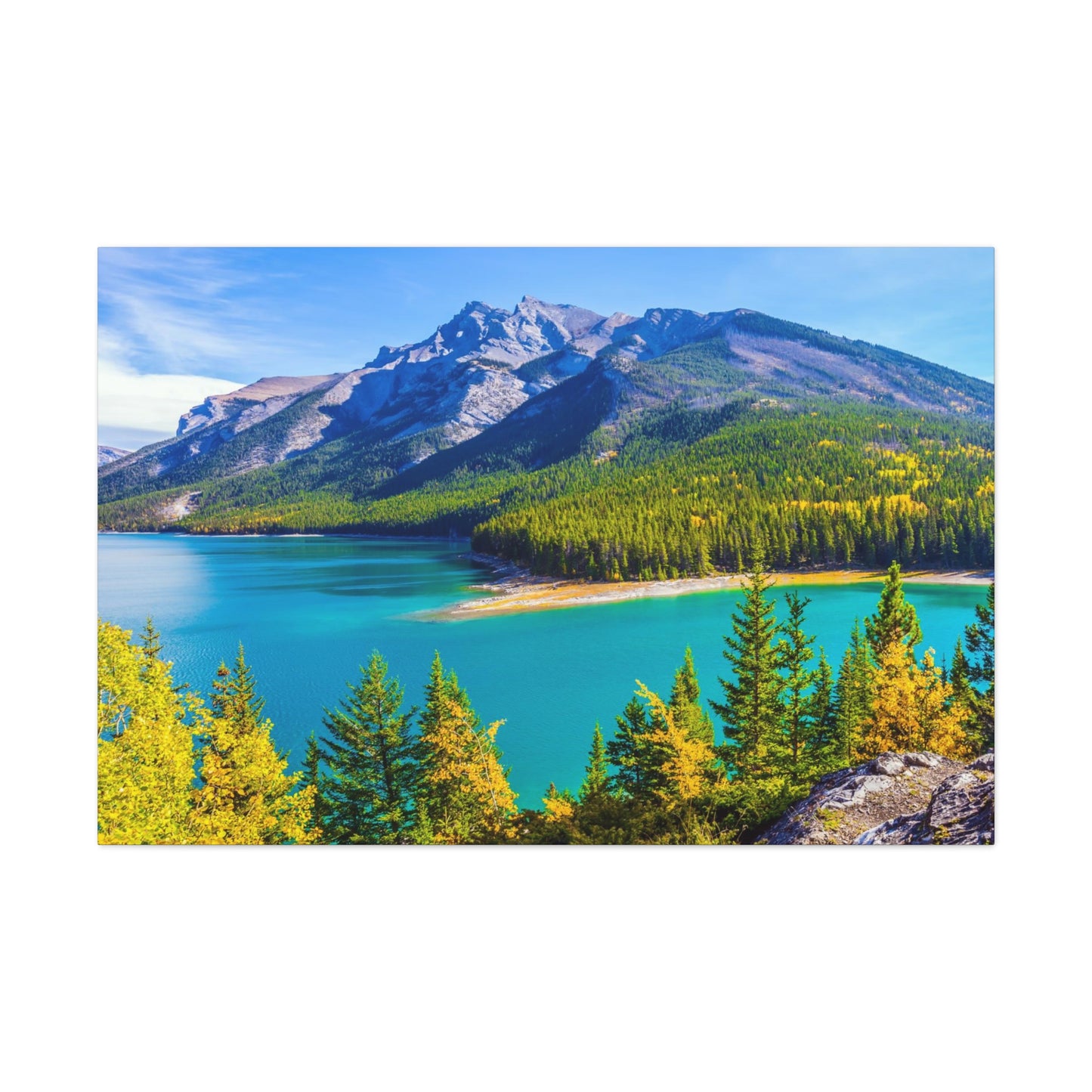 Lake Minnewanka Alberta Canadian Rocky Series - Canvas