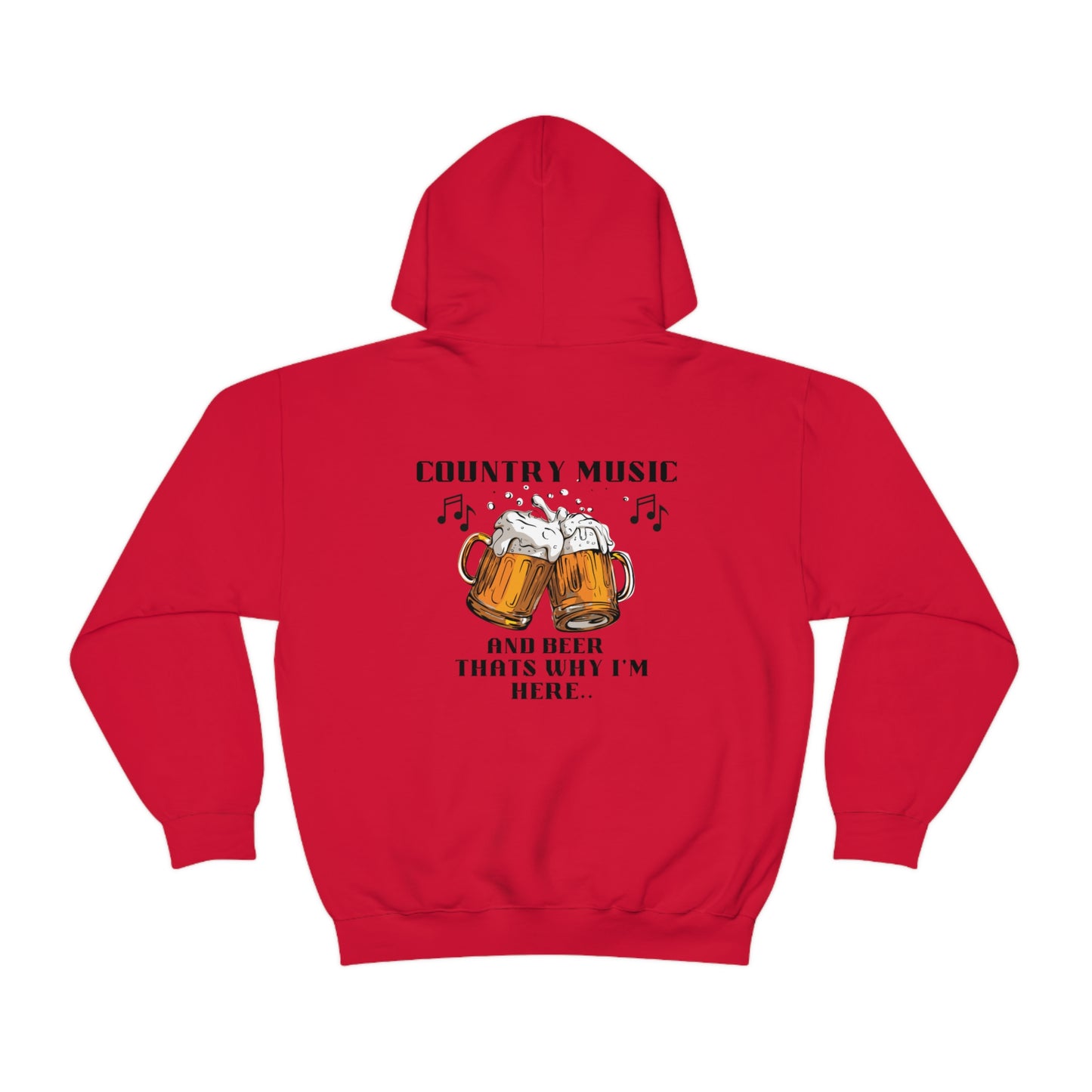 Unisex Heavy Blend™ Hooded Sweatshirt - Country music and beer, thats why I'm here