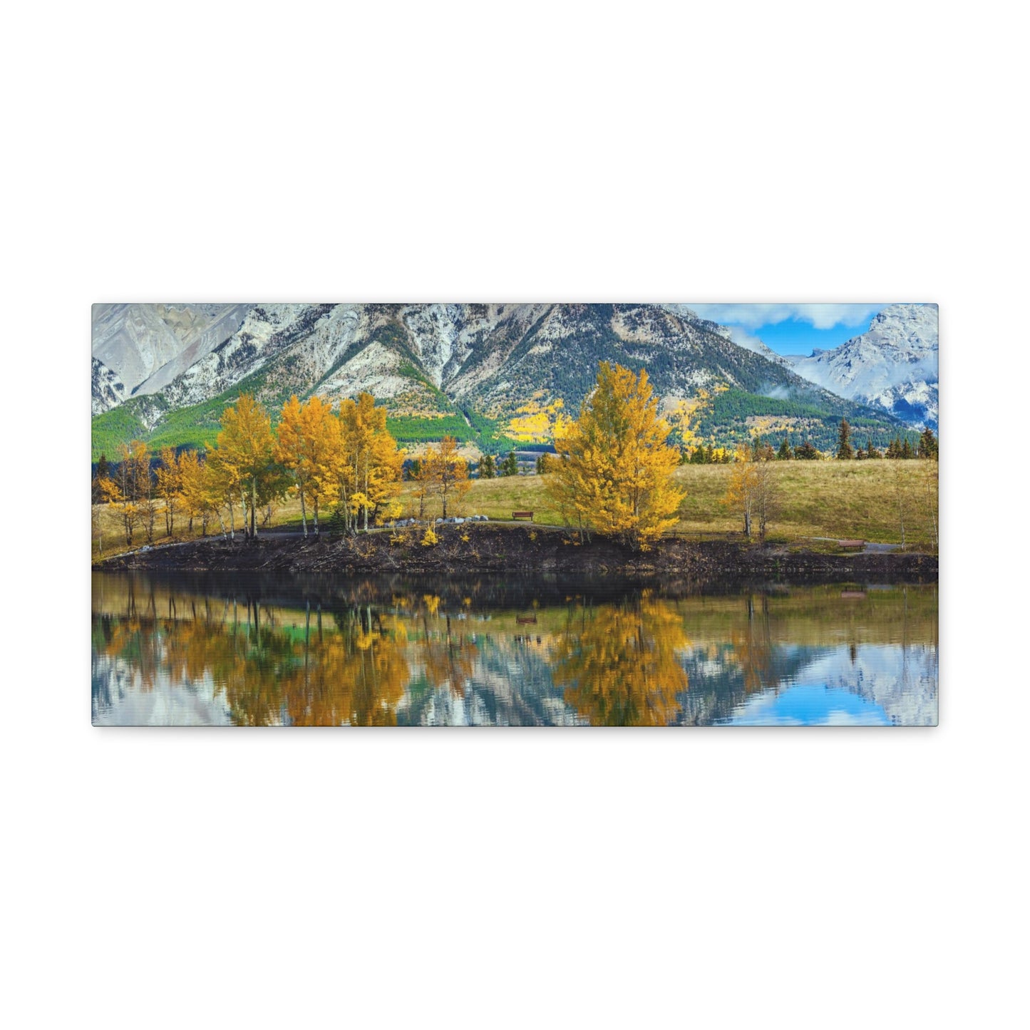 Three Sisters Canmore, Alberta in the Fall Canvas Gallery Wraps