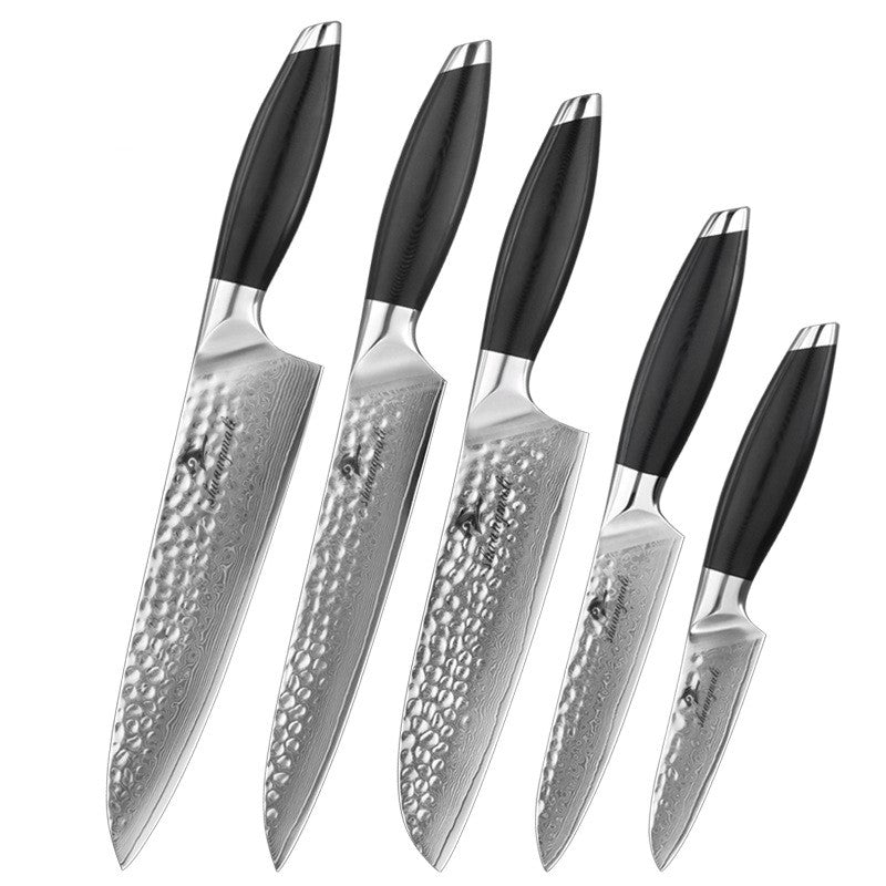 5-Piece Stainless Steel Kitchen Knife Set – Modern Chef Knife & Cooking Tool Set
