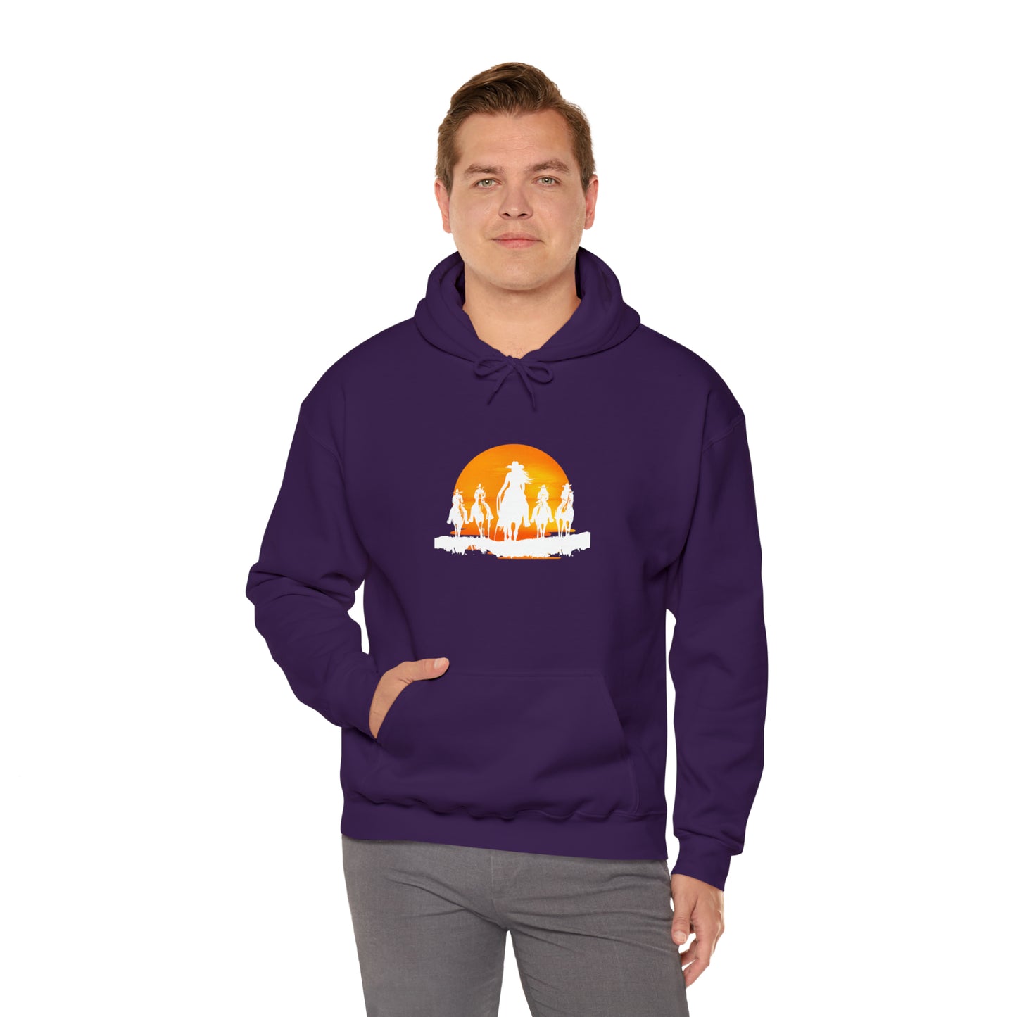 Cowgirls in the sunset  - Unisex Heavy Blend™ Hooded Sweatshirt