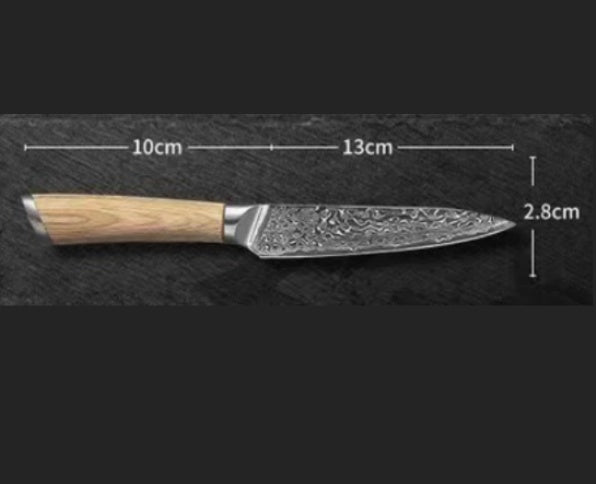 V-Gold 67-Layer Damascus Kitchen Knife – Stainless Steel Chef, Cleaver & Utility Knife