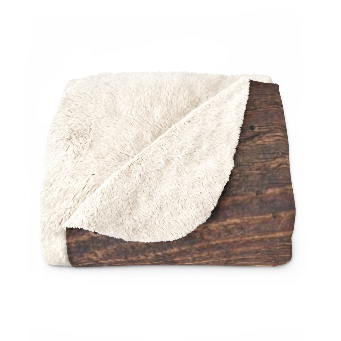 Horse Shoe and Barn Board Rustic Sherpa Fleece Blanket for Home