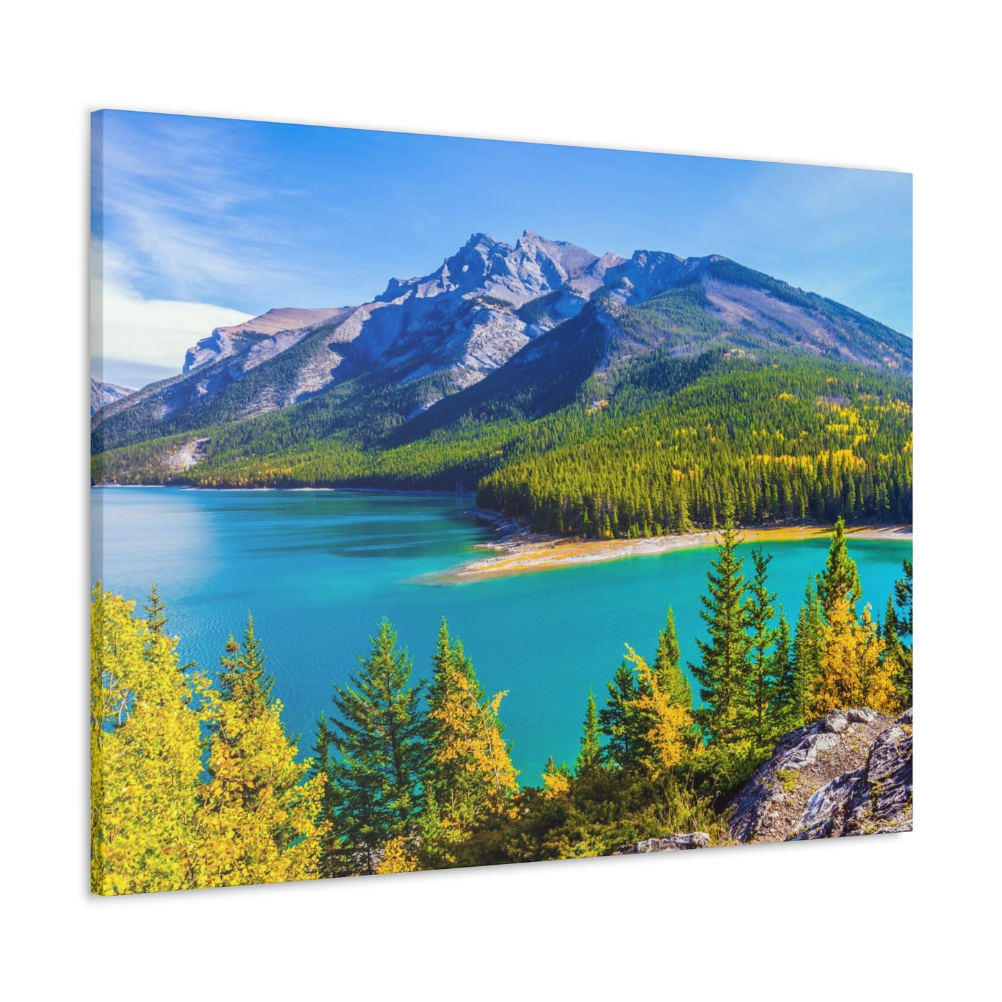 Lake Minnewanka Alberta Canadian Rocky Series - Canvas