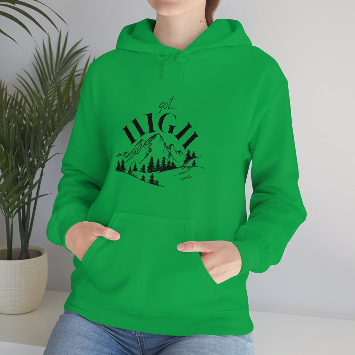 Unisex Heavy Blend™ Hooded Sweatshirt - Get High with Mountains