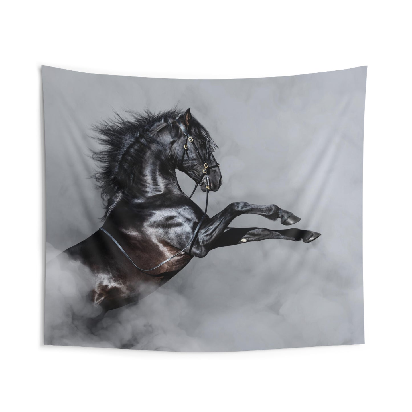 Smokey Black Stallion Indoor Wall Tapestries