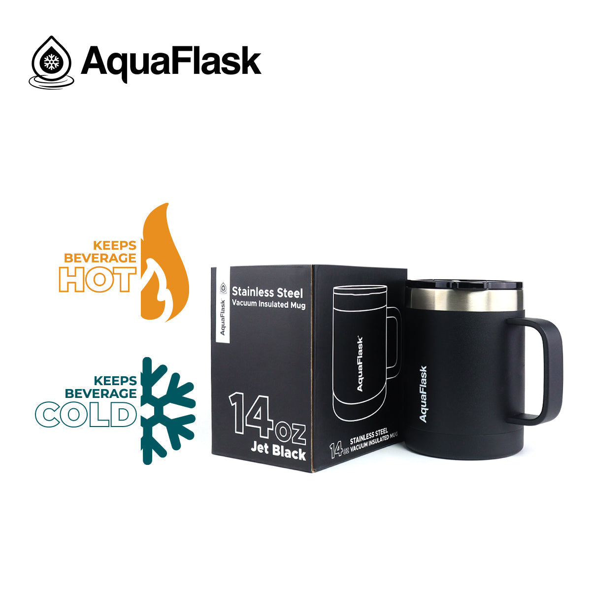 Aquaflask Thermal Insulated Lidded Mug With Handle 415ml (14 oz) aquaflaskcanada