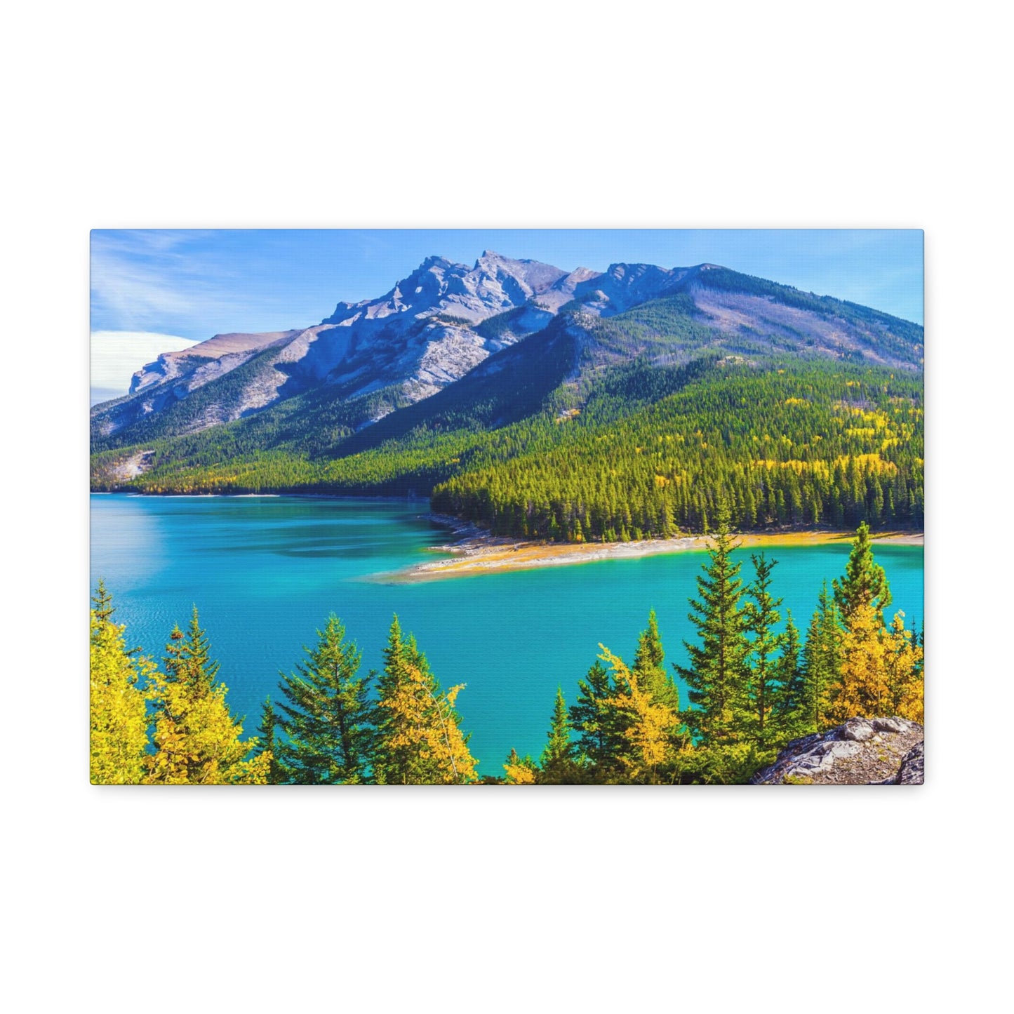 Lake Minnewanka Alberta Canadian Rocky Series - Canvas