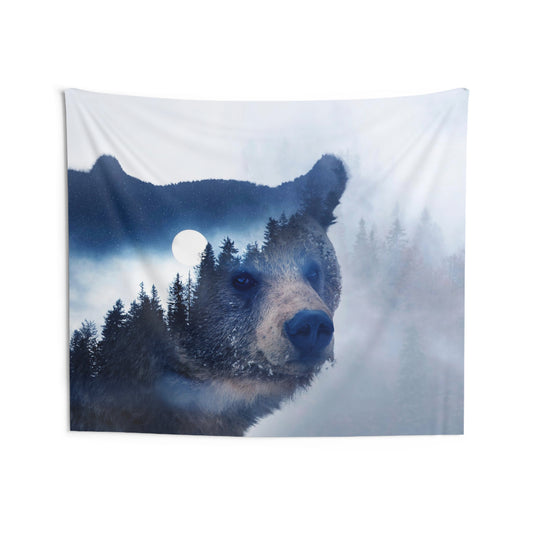 Bear in the Mountains Indoor Wall Tapestries