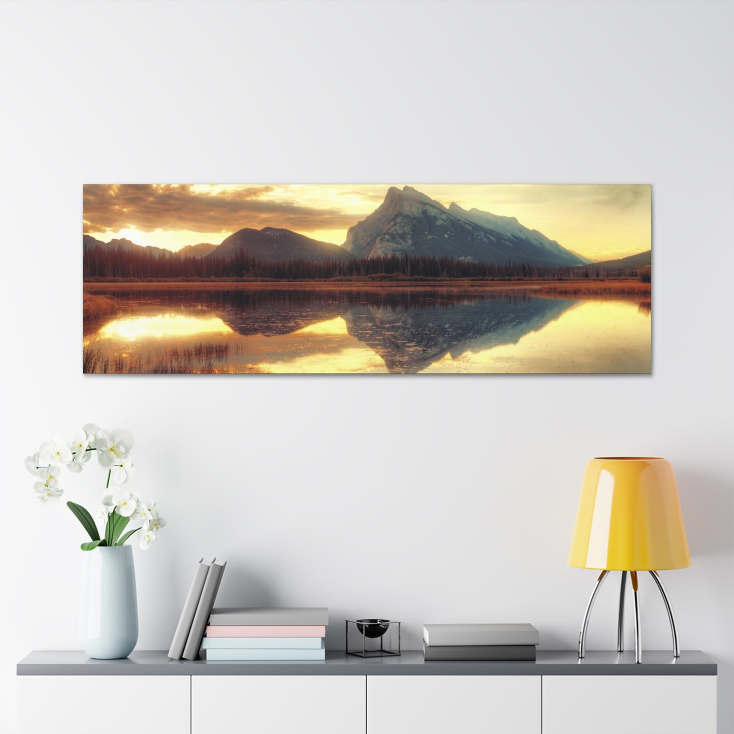 Vermillion Lake Alberta  Sunrise - Canvas