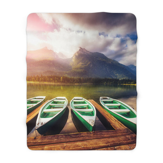 Canoe Sherpa Fleece Blanket