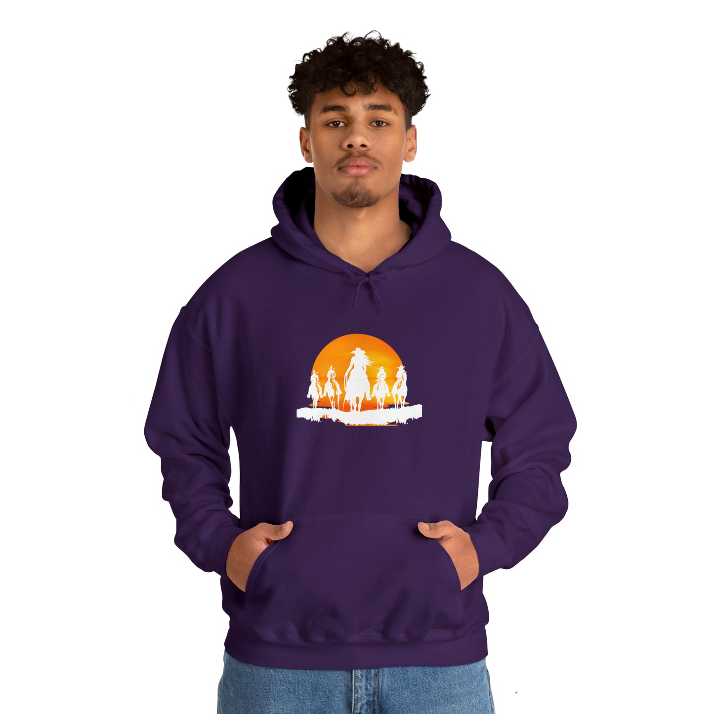 Cowgirls in the sunset  - Unisex Heavy Blend™ Hooded Sweatshirt