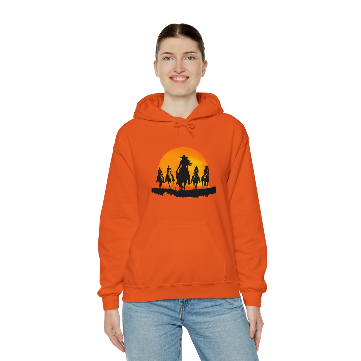 cowgirls in the sunset - Unisex Heavy Blend™ Hooded Sweatshirt