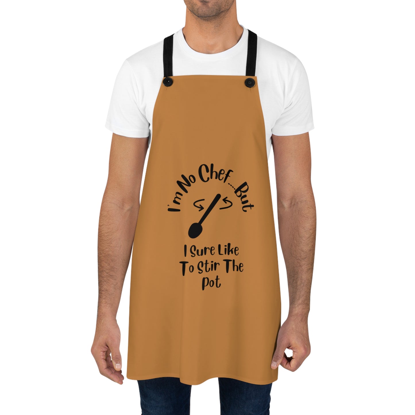 I'm No Chef, But I Sure Like To Stir The Pot Brown Apron (AOP)