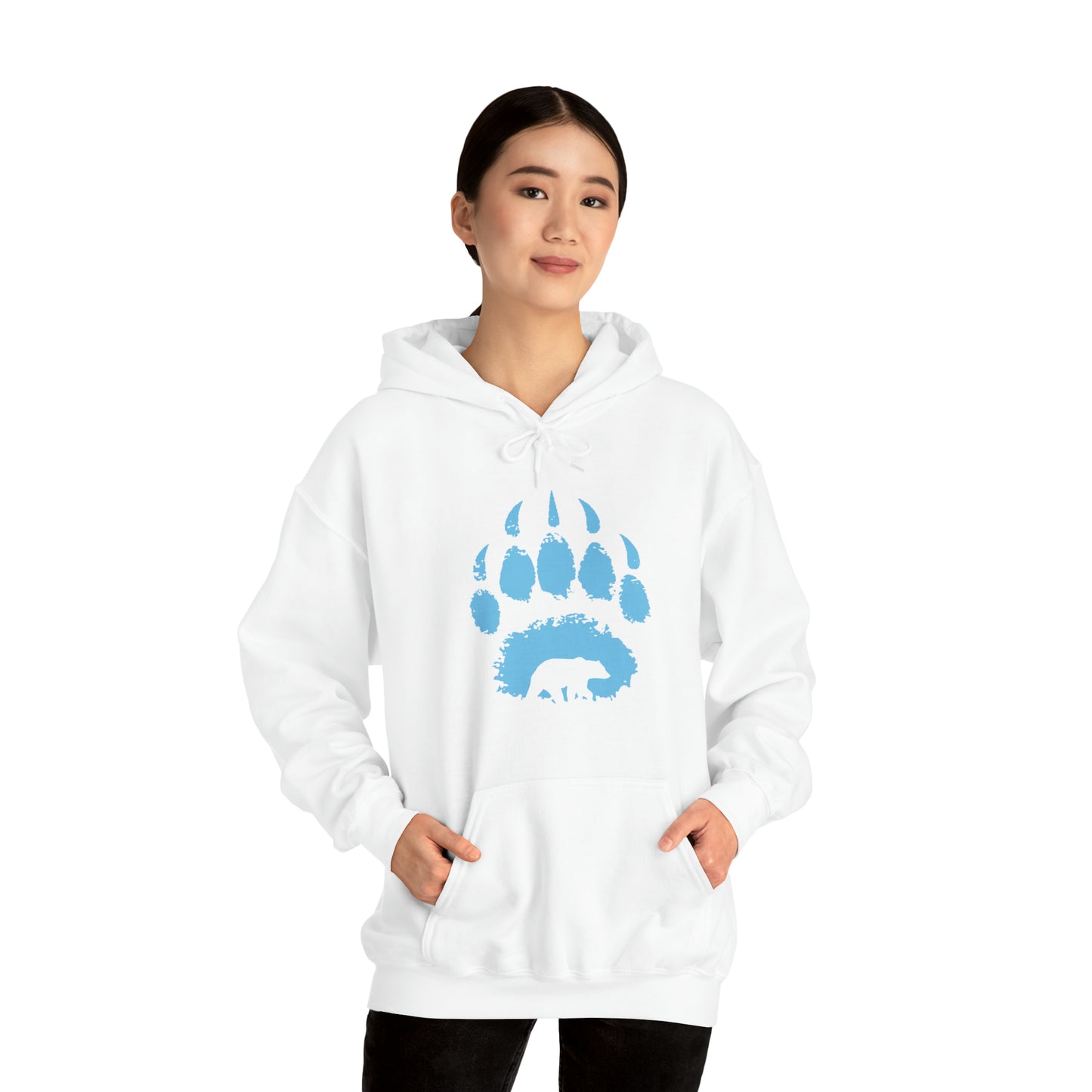 Bear paw blue - Unisex Heavy Blend™ Hooded Sweatshirt