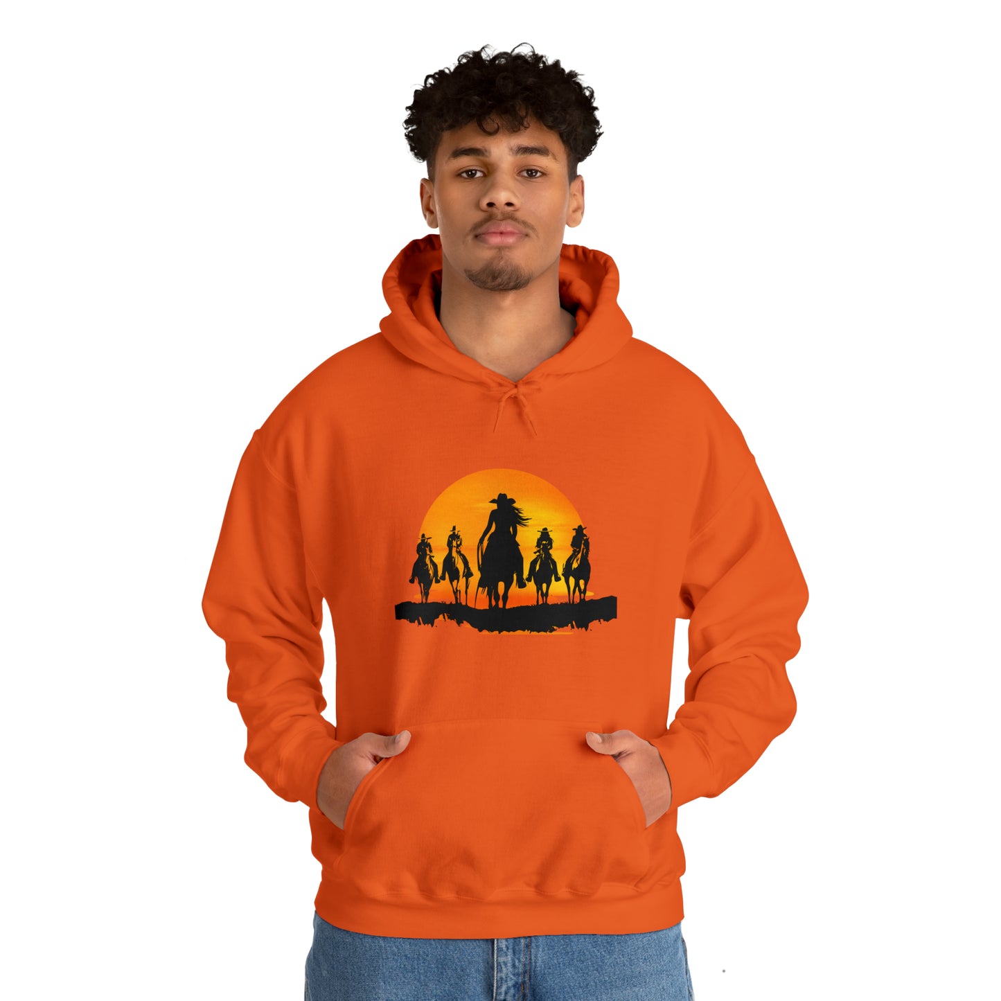 cowgirls in the sunset - Unisex Heavy Blend™ Hooded Sweatshirt