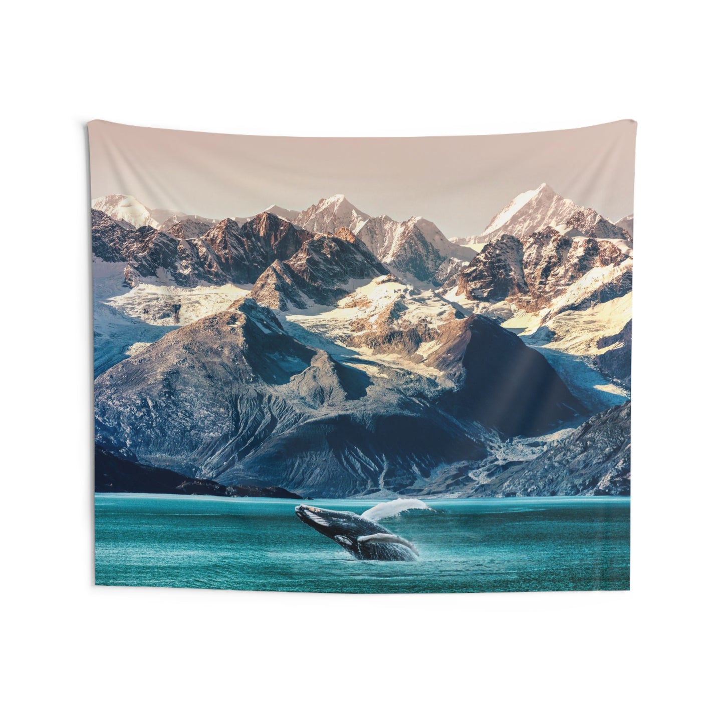 Whale watching Mountains Indoor Wall Tapestries