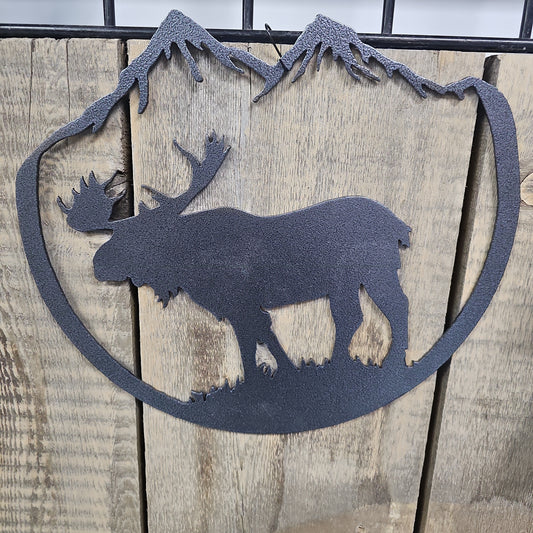 Canmore moose metal art