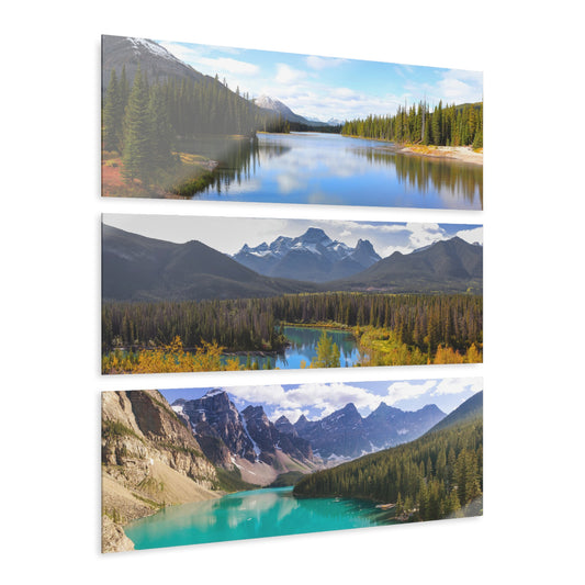 Banff Canada Rockies Acrylic Prints (Triptych)