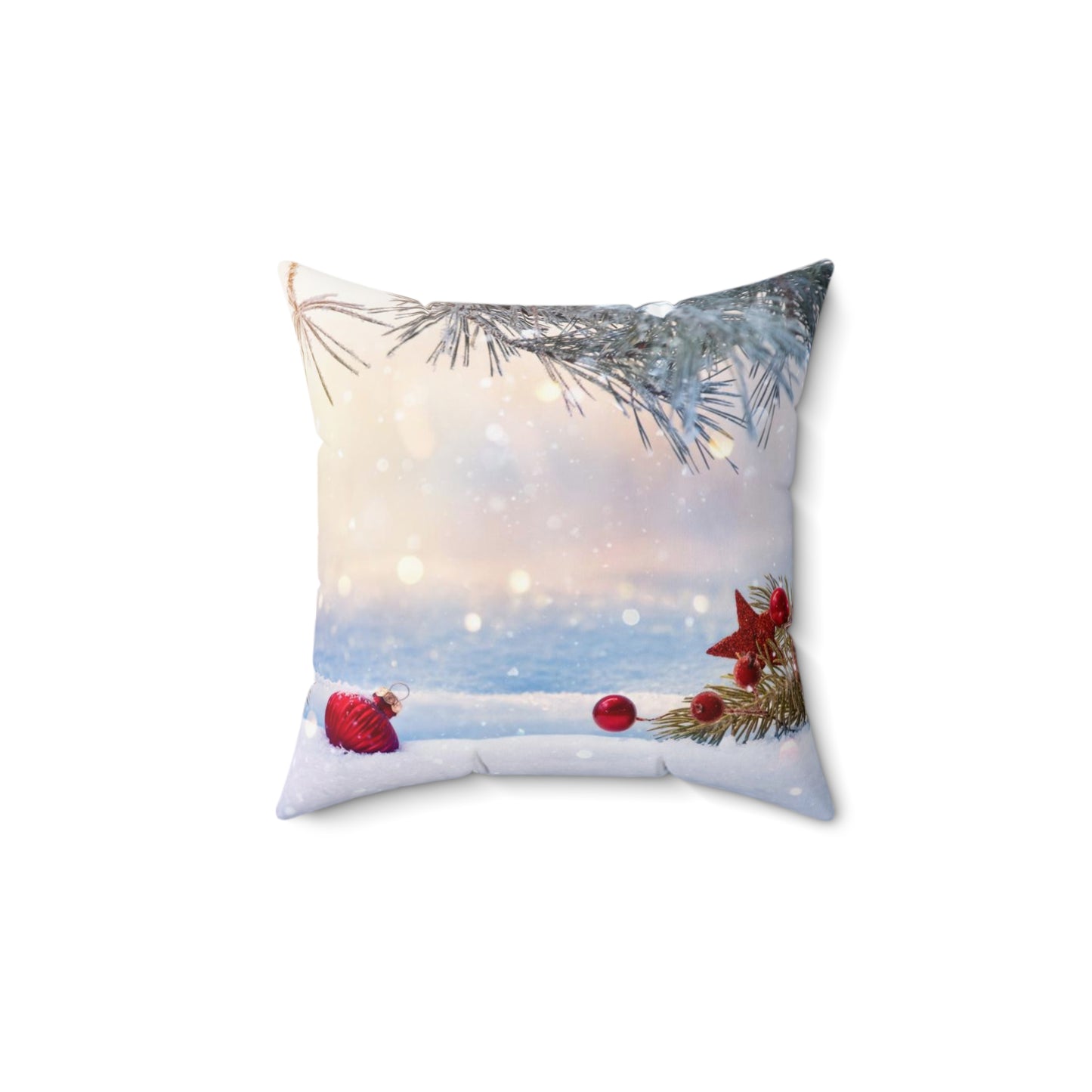 Christmas Gift Spun Polyester Square Pillow