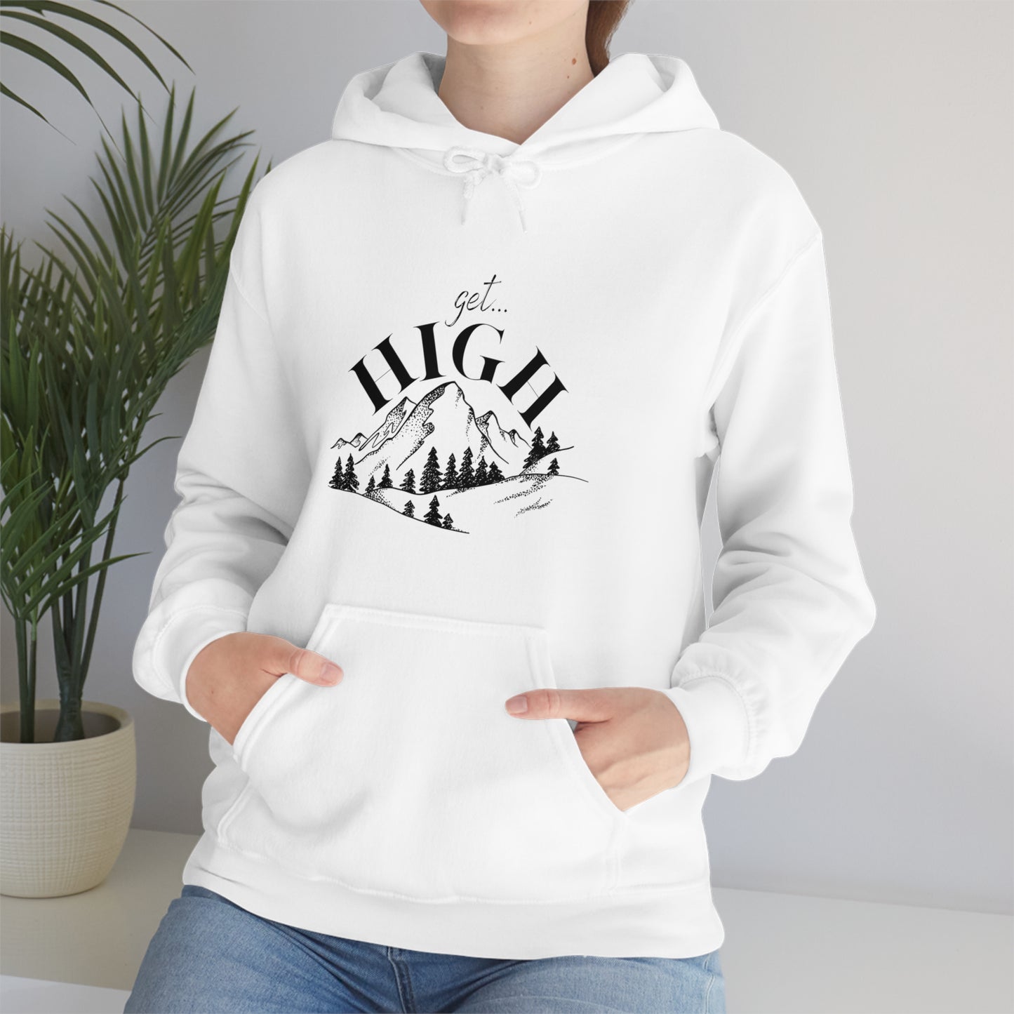 Unisex Heavy Blend™ Hooded Sweatshirt - Get High with Mountains