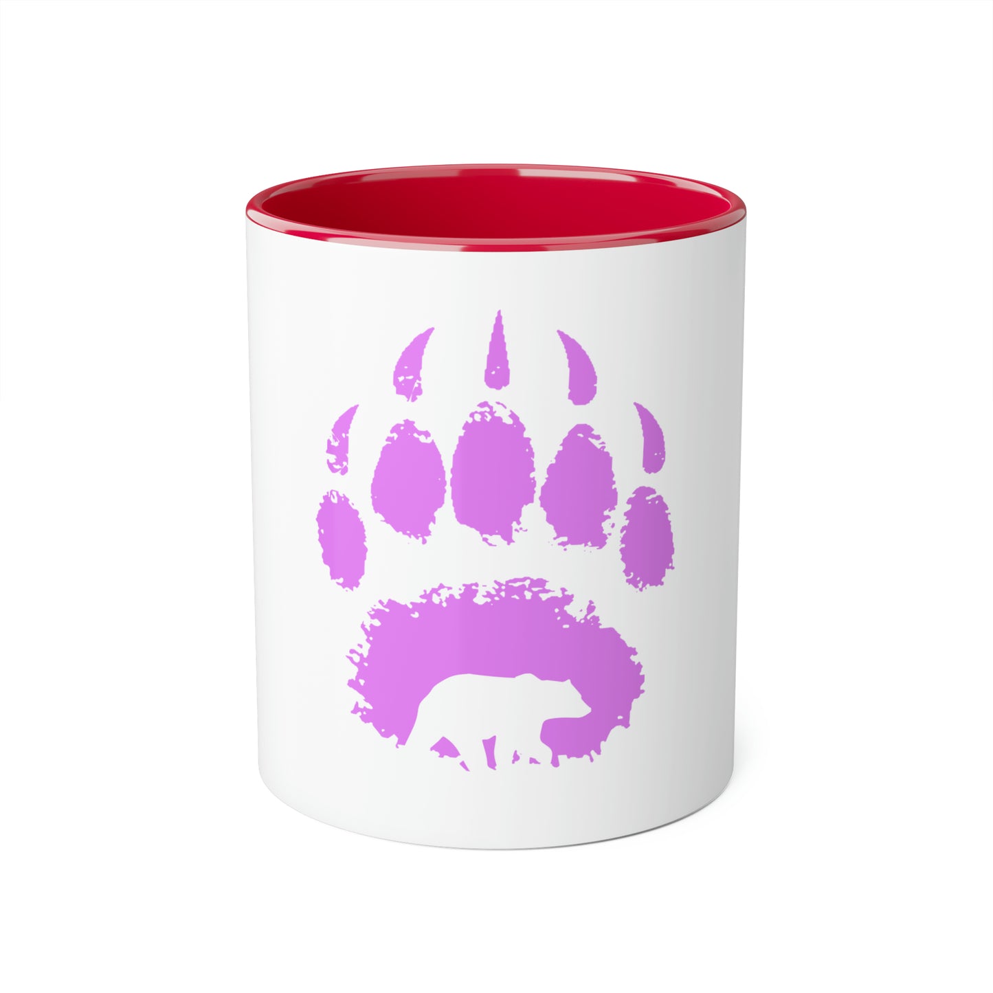 Purple Bear Paw - Accent Mugs, 11oz