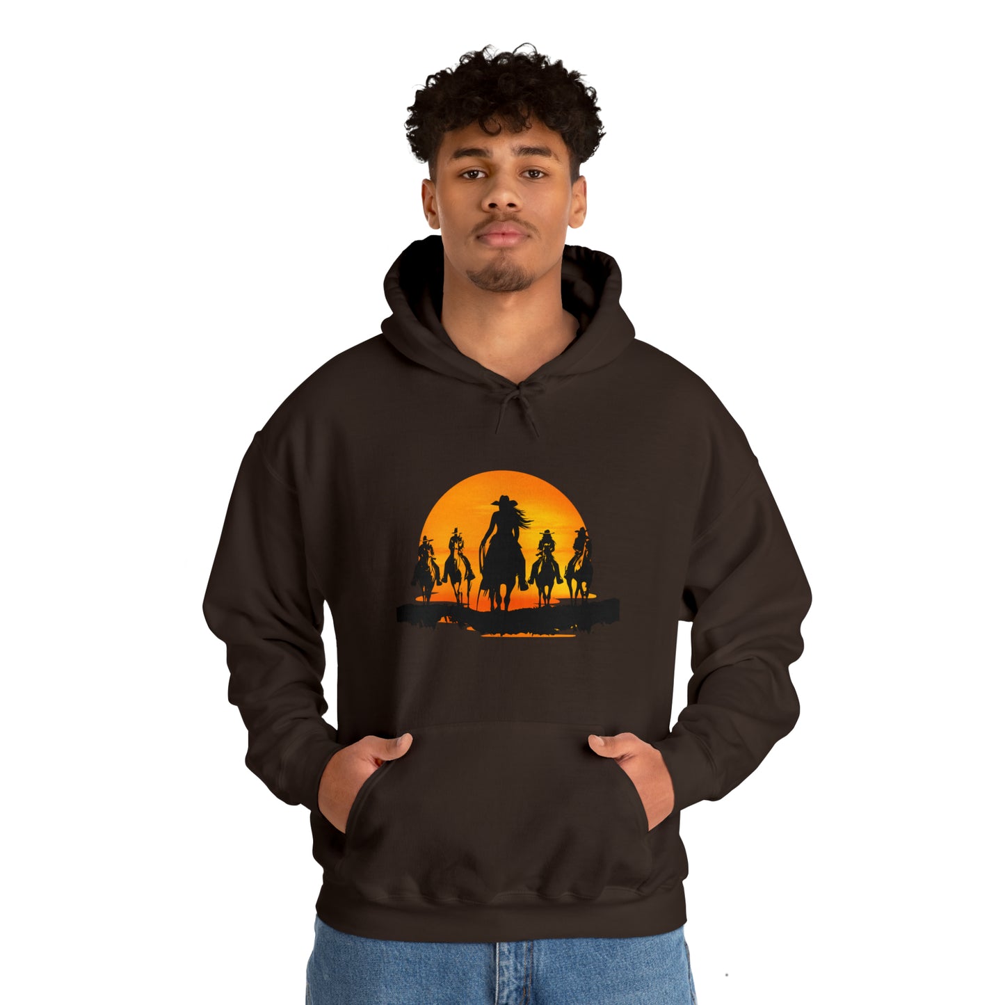 cowgirls in the sunset - Unisex Heavy Blend™ Hooded Sweatshirt