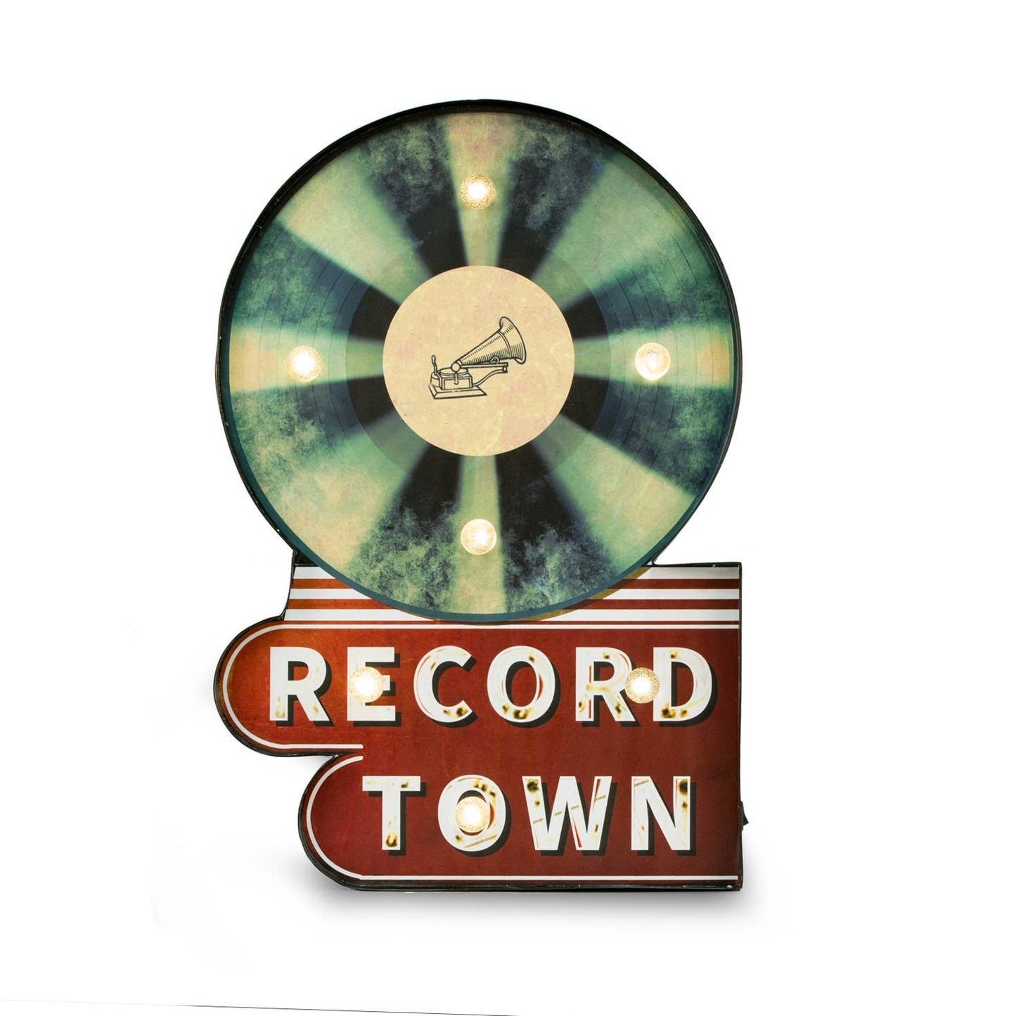 Record Town Led Sign